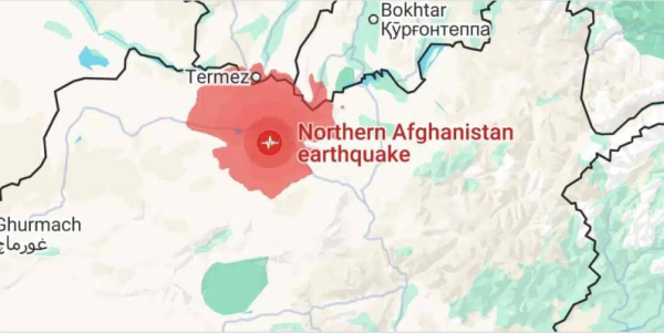 یو زلزلی د ۶.۴ ریشتر په شدت کی د مزارشریف ښار کې د دوشنبې – د لړم ۱۲مې